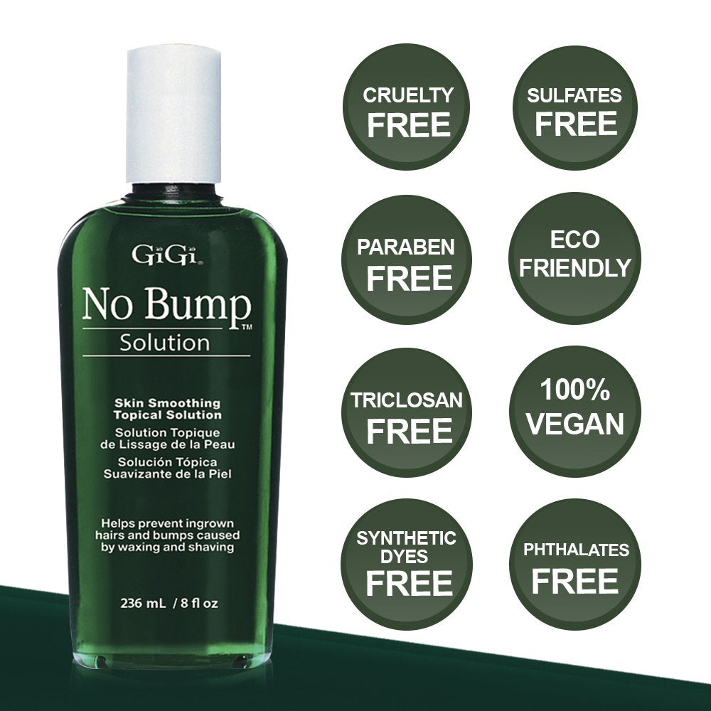 GIGI No Bump used pre and post waxing for smoother skin.