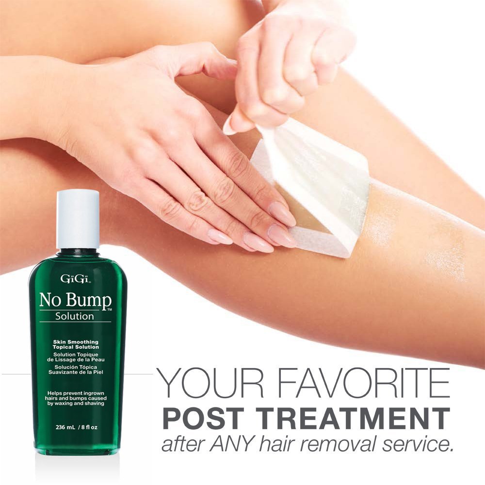 GIGI No Bump formula with glycerin hydrates the outer skin.