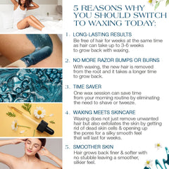 GIGI no-strip waxing with soft, pliable beads.