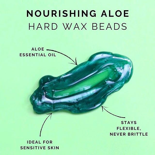 GIGI Nourishing Aloe wax applied on face for gentle removal