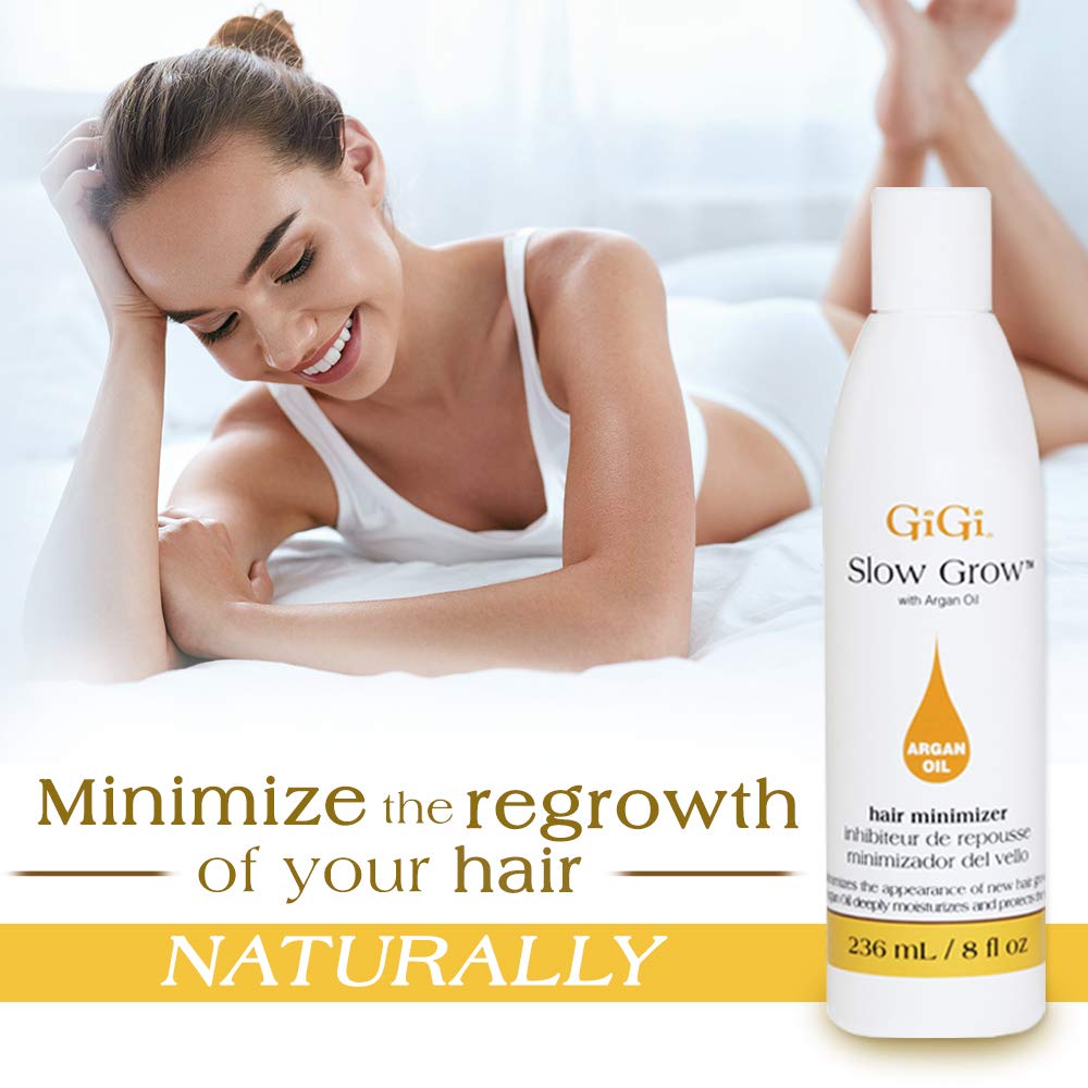 GIGI Post Waxing Treatment Argan Oil drops highlight nourish and hydrate skin.