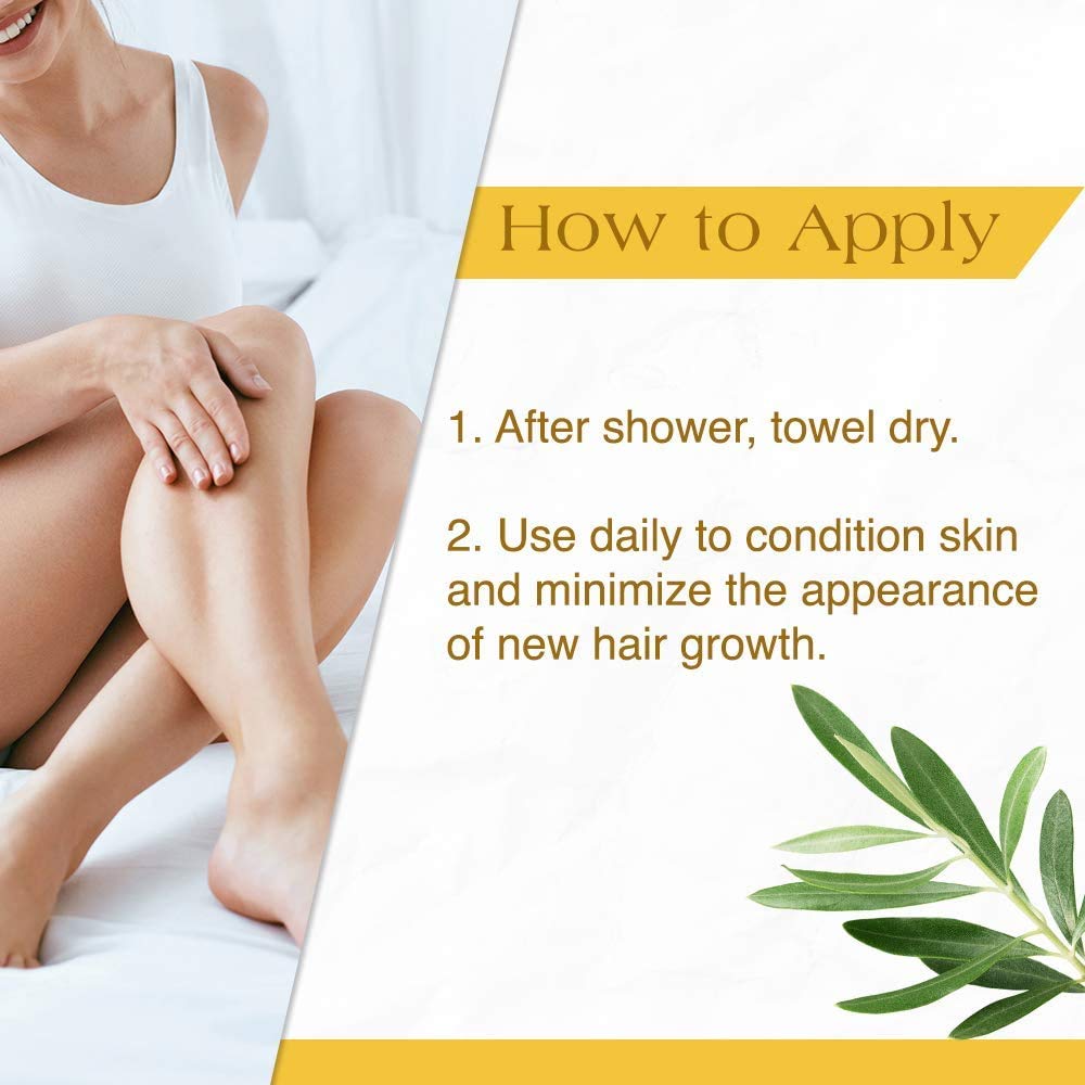 GIGI Post Waxing Treatment silky skin finish after use.