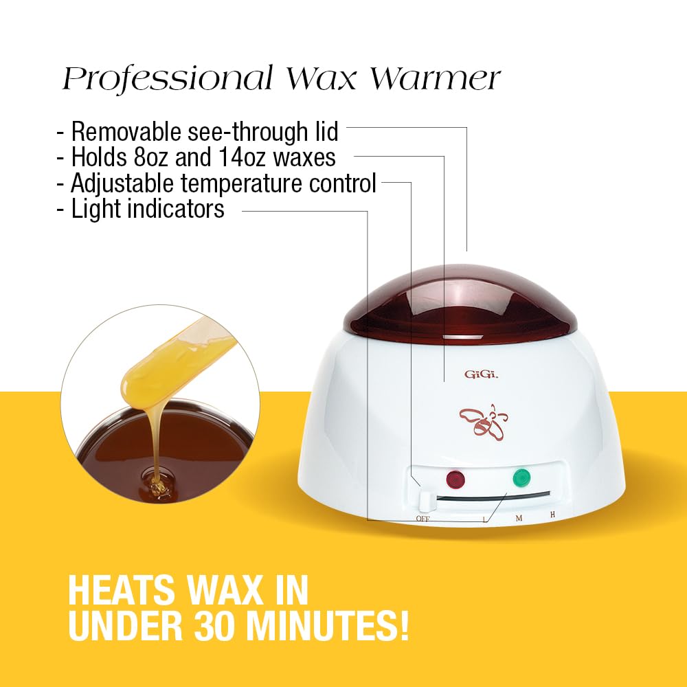 GIGI pre-epilation powder absorbs oils for smoother wax adhesion.