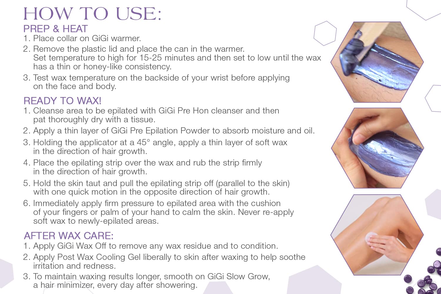 GIGI beads for salon use provide precise removal with minimal mess.