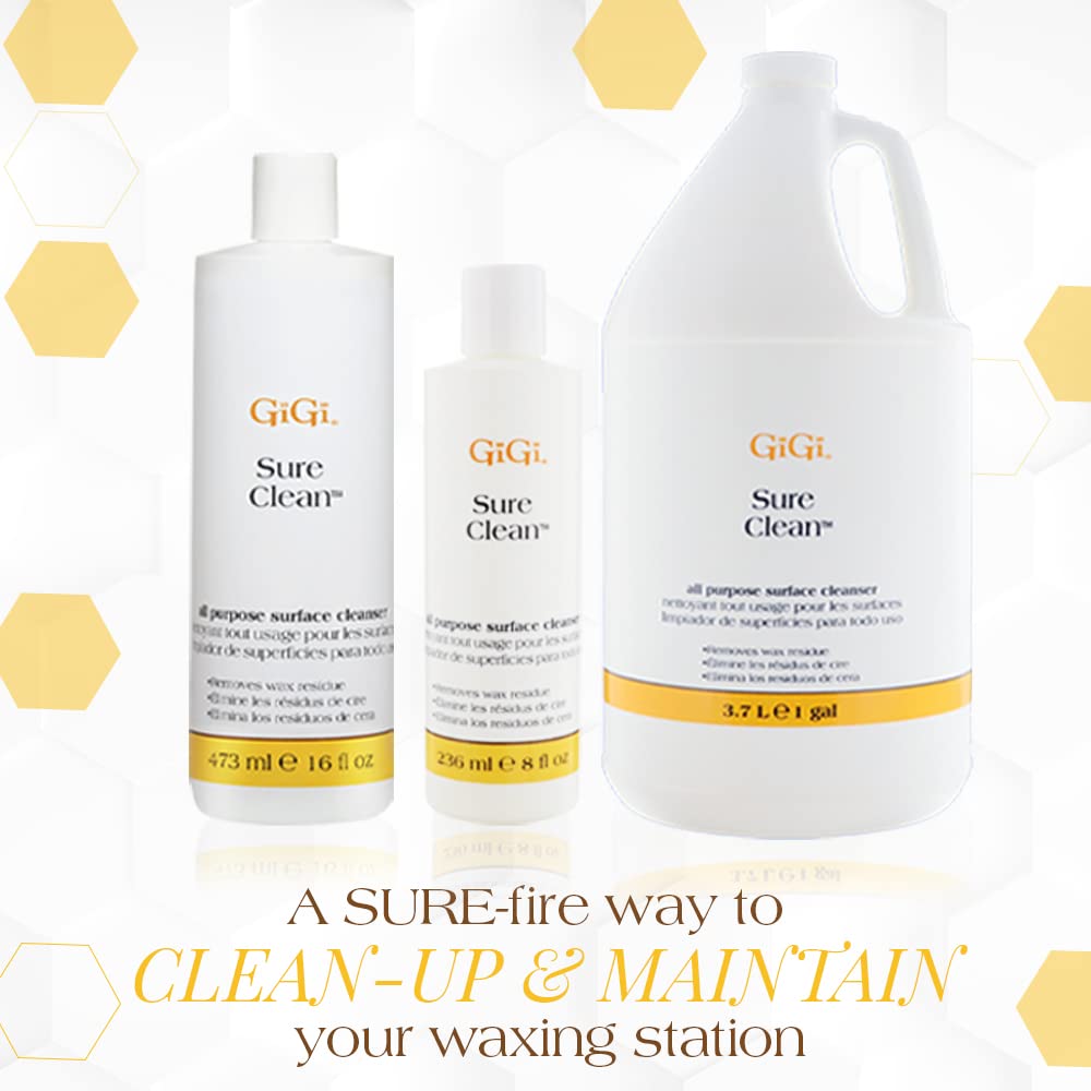 GIGI Sure Clean Wax Remover removes wax buildup from a wax warmer for better performance.