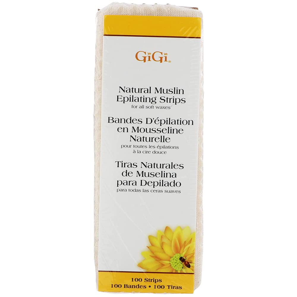 GIGI small muslin epilating strips for at-home waxing convenience