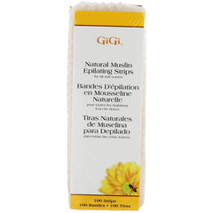 GIGI small muslin epilating strips for at-home waxing convenience