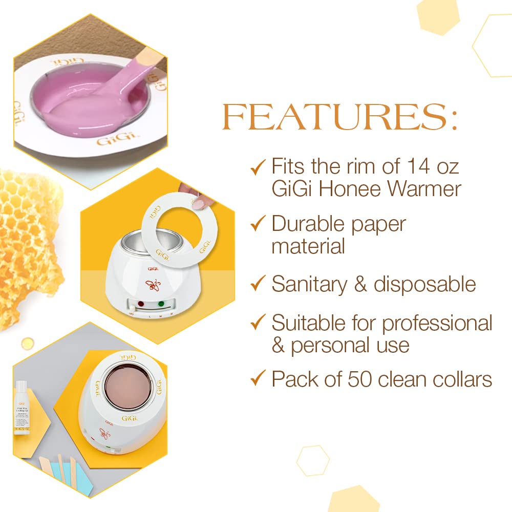 GIGI Wax Warmer Protection Collar keeps the heater clean during treatments.