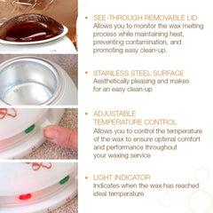 GiGi wax warmer removable lid simplifies cleaning after sessions.