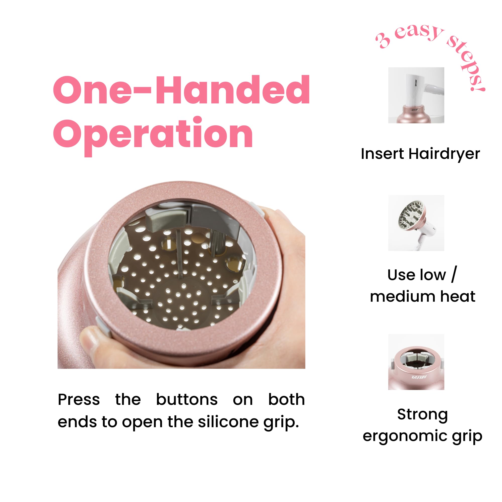 GIHALI curly-hair diffuser ideal for salon-like results at home