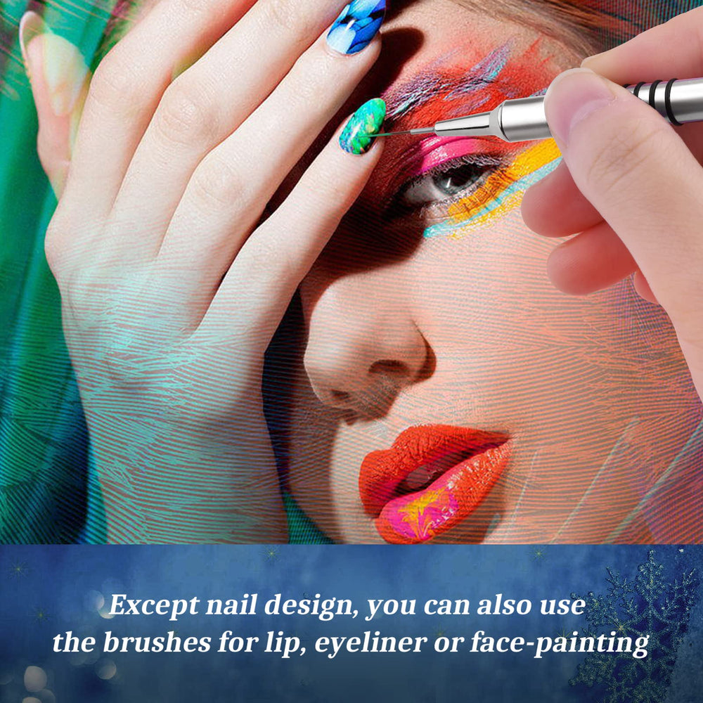 Giifnonnt nail art brush 20mm blue handle for quick color blocks and corners.