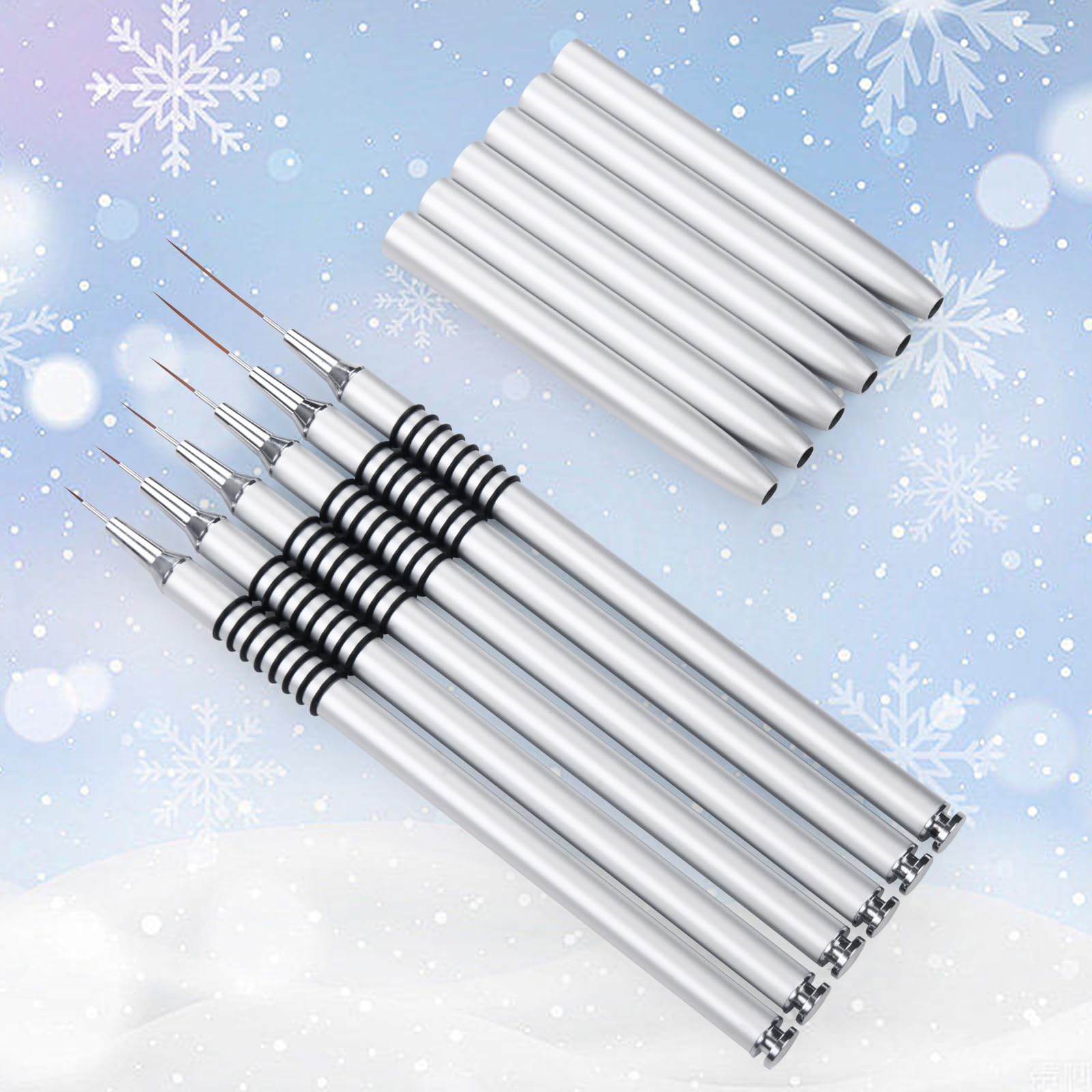 Giifnonnt nail art brush 9mm blue handle for broader strokes and even shading.