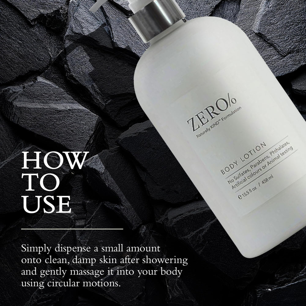 Zero% lotion suitable for all skin types by Gilchrist & Soames