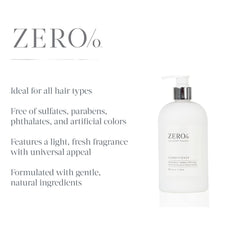 Gilchrist & Soames Zero% Conditioner label highlights its clean ingredient approach.
