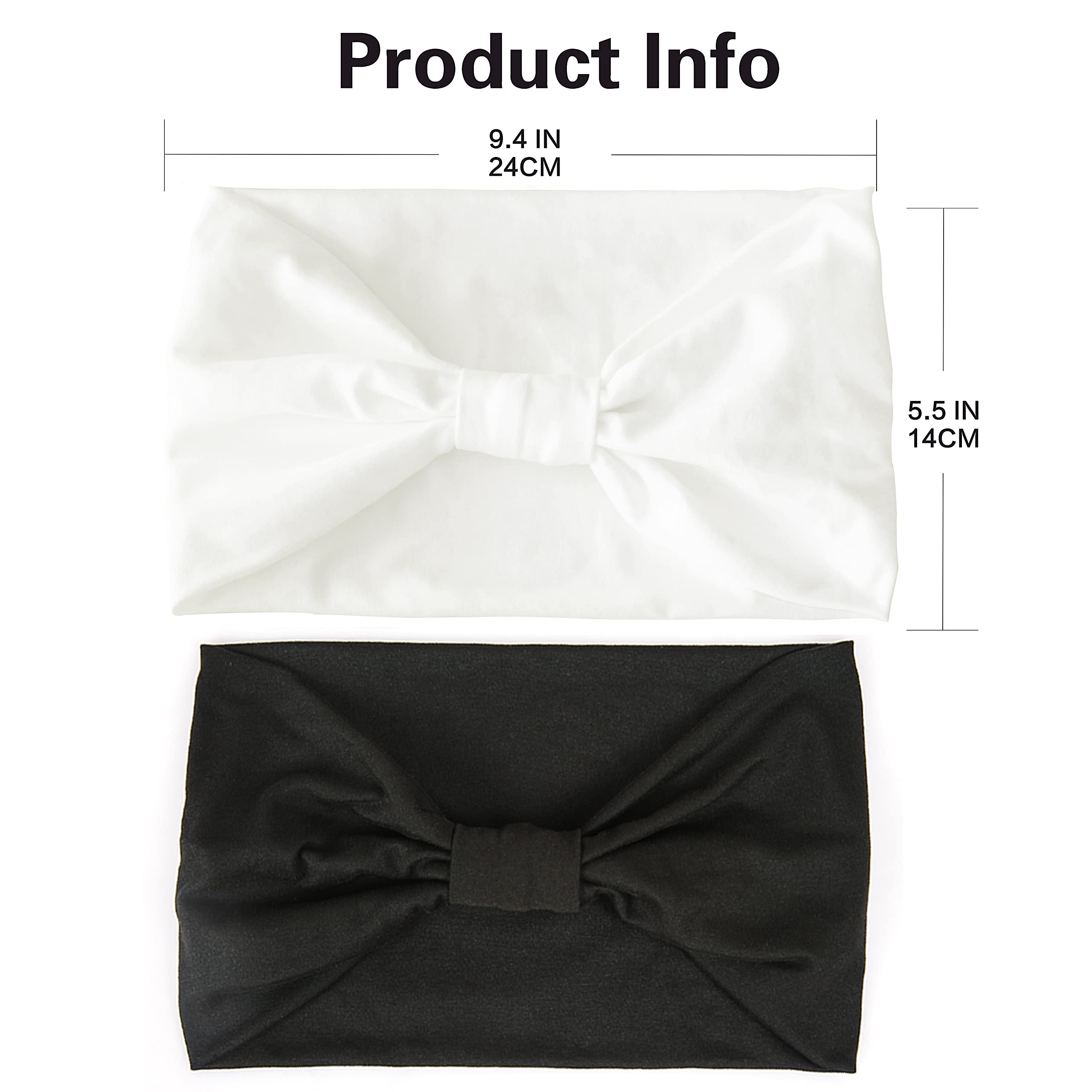 GiLi knotted headband black fashion shot; stylish and functional