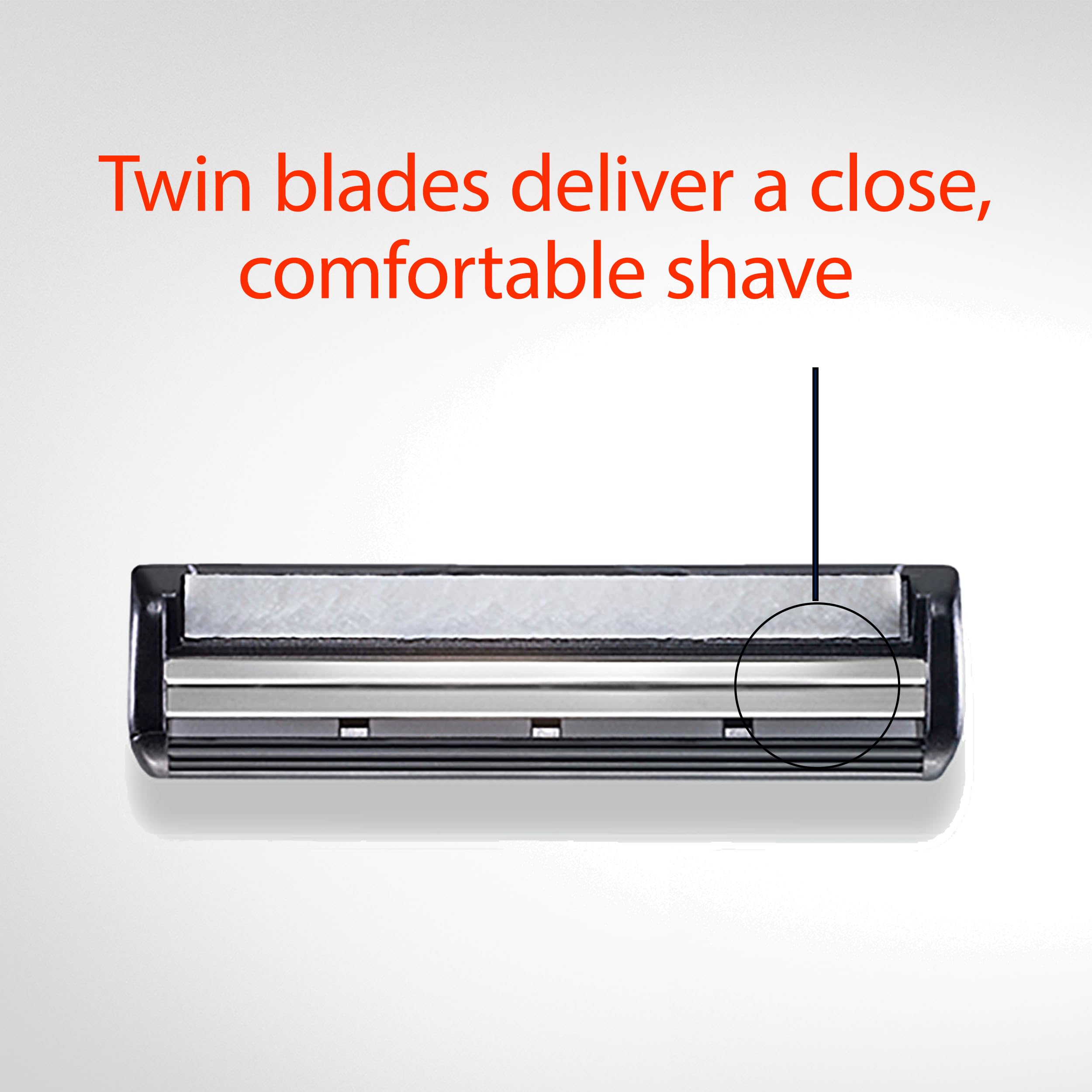 Gillette AltraPlus easy-loading system speeds blade changes.