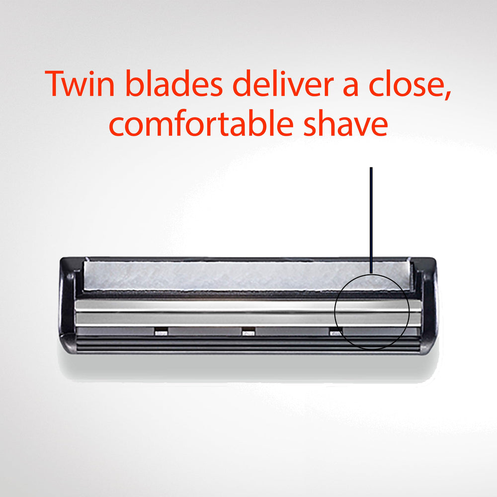 Gillette AltraPlus easy-loading system speeds blade changes.