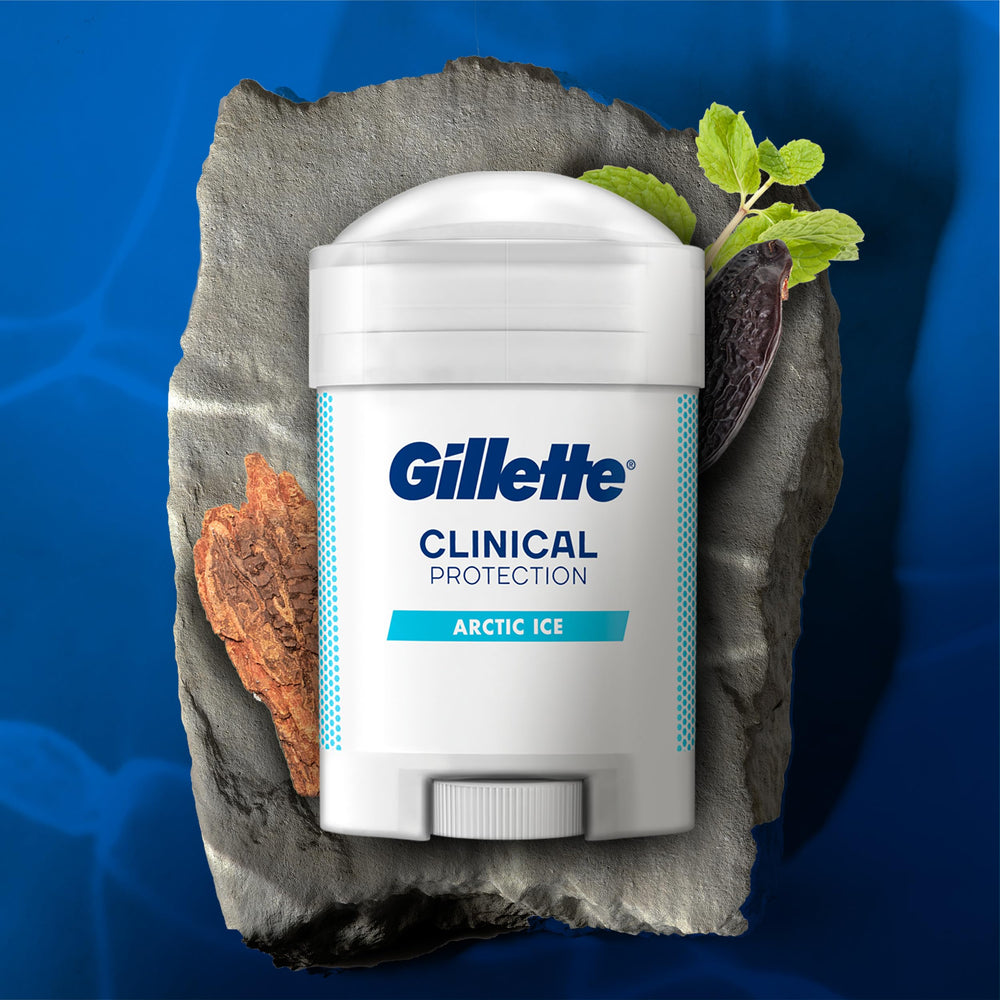 Fragancia Hielo Ártico de Gillette Clinical, sensación fresca.
