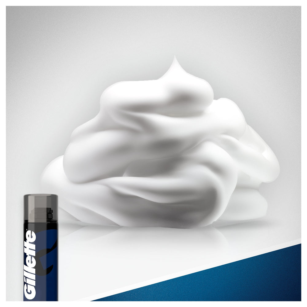 Gillette Classic Sensitive Skin foam close-up for comfortable daily grooming
