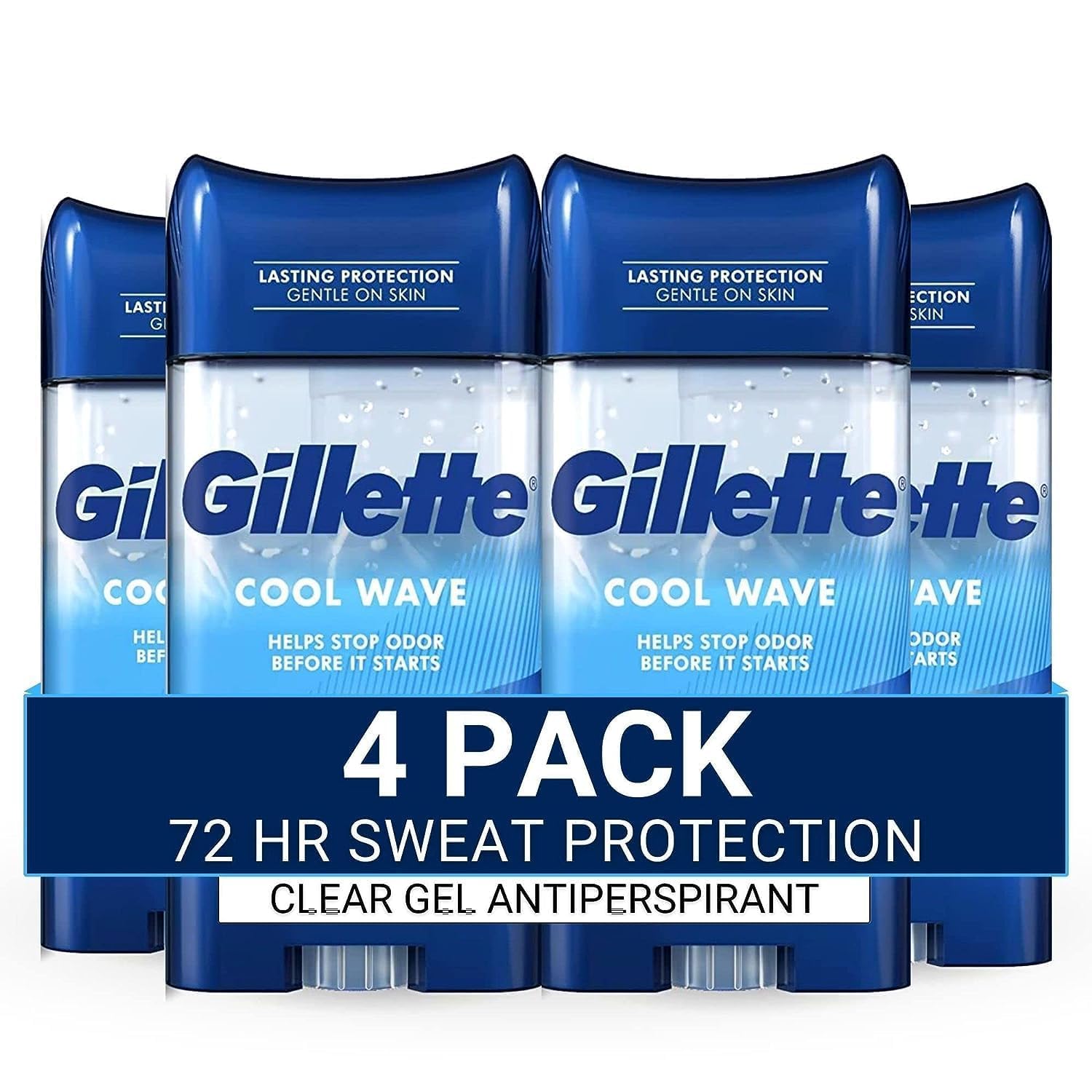 Gillette clear gel antiperspirant application provides all-day protection with a smooth, dry finish.