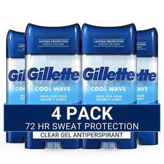 Gillette clear gel antiperspirant application provides all-day protection with a smooth, dry finish.