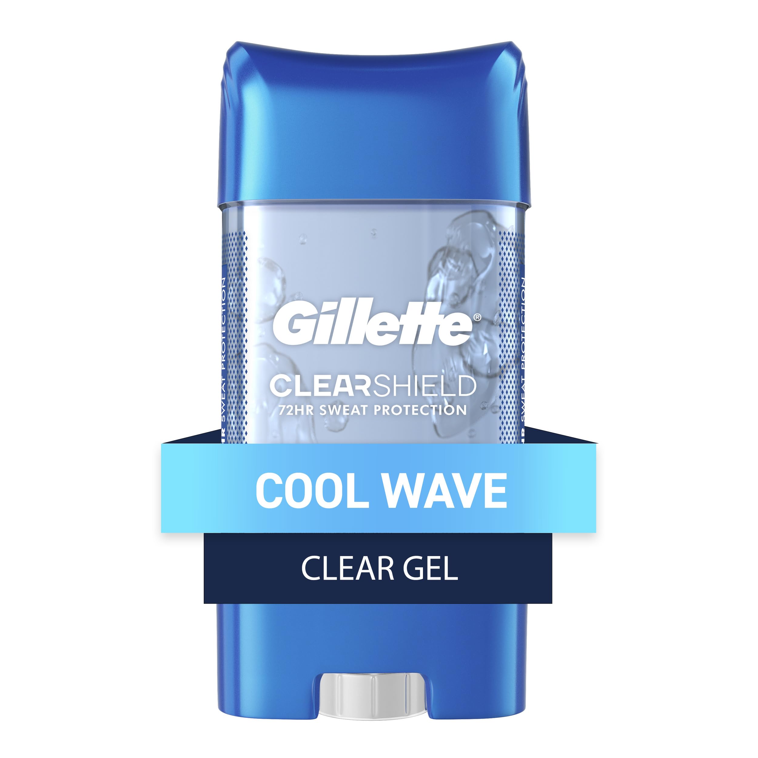 Gillette Clear Gel bottle front for all-day invisible protection