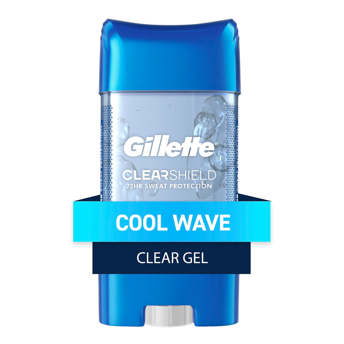 Gillette Clear Gel bottle front for all-day invisible protection