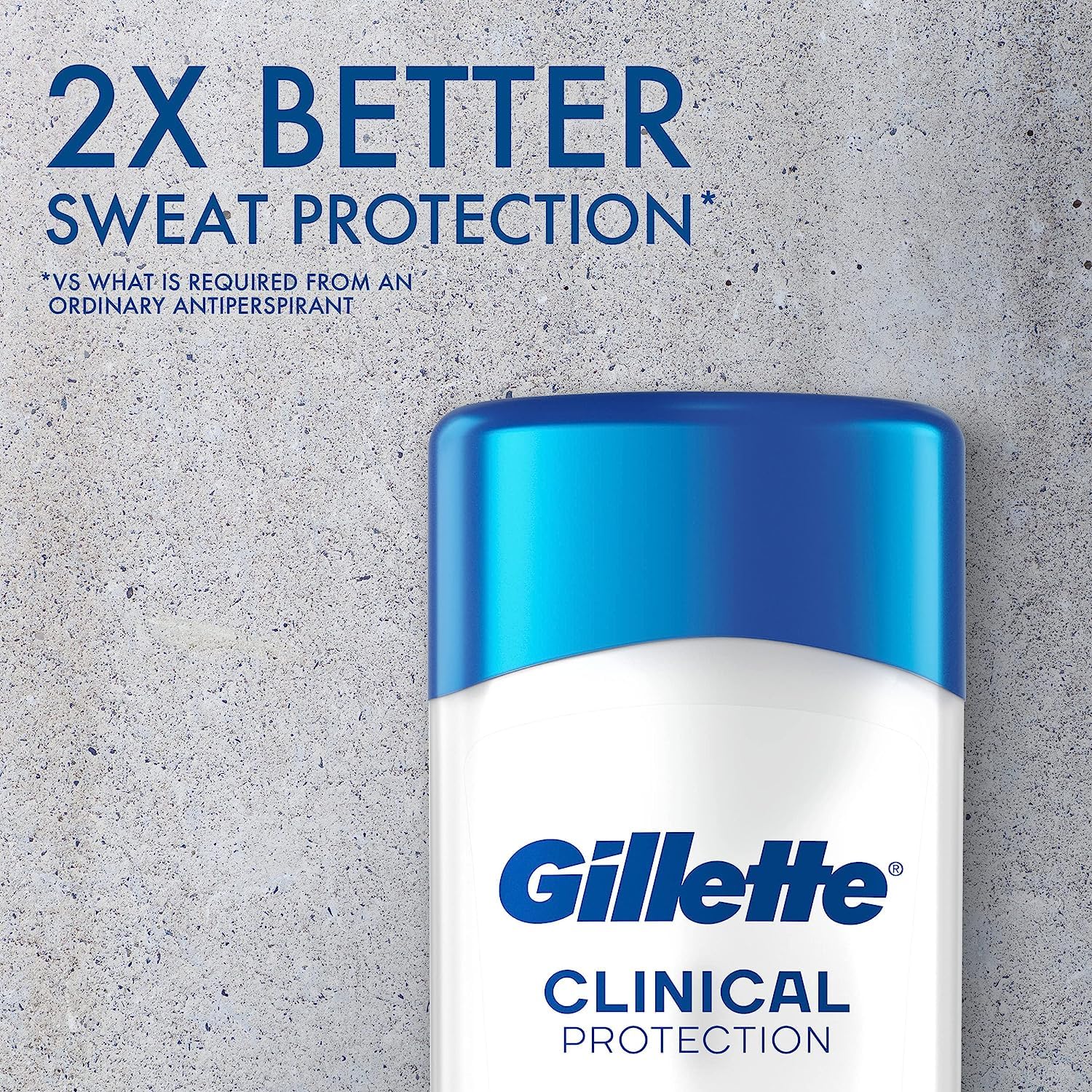 Underarm area ready for Gillette Clinical Clear Gel application.