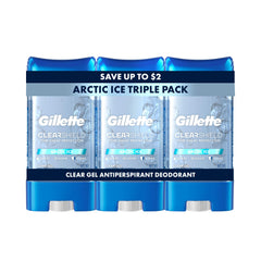 Gillette desodorante gel transparente con hielo ártico, sensación fresca todo el día.