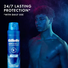 Gillette Arctic Ice application shows quick-dry spray for confident daily use.