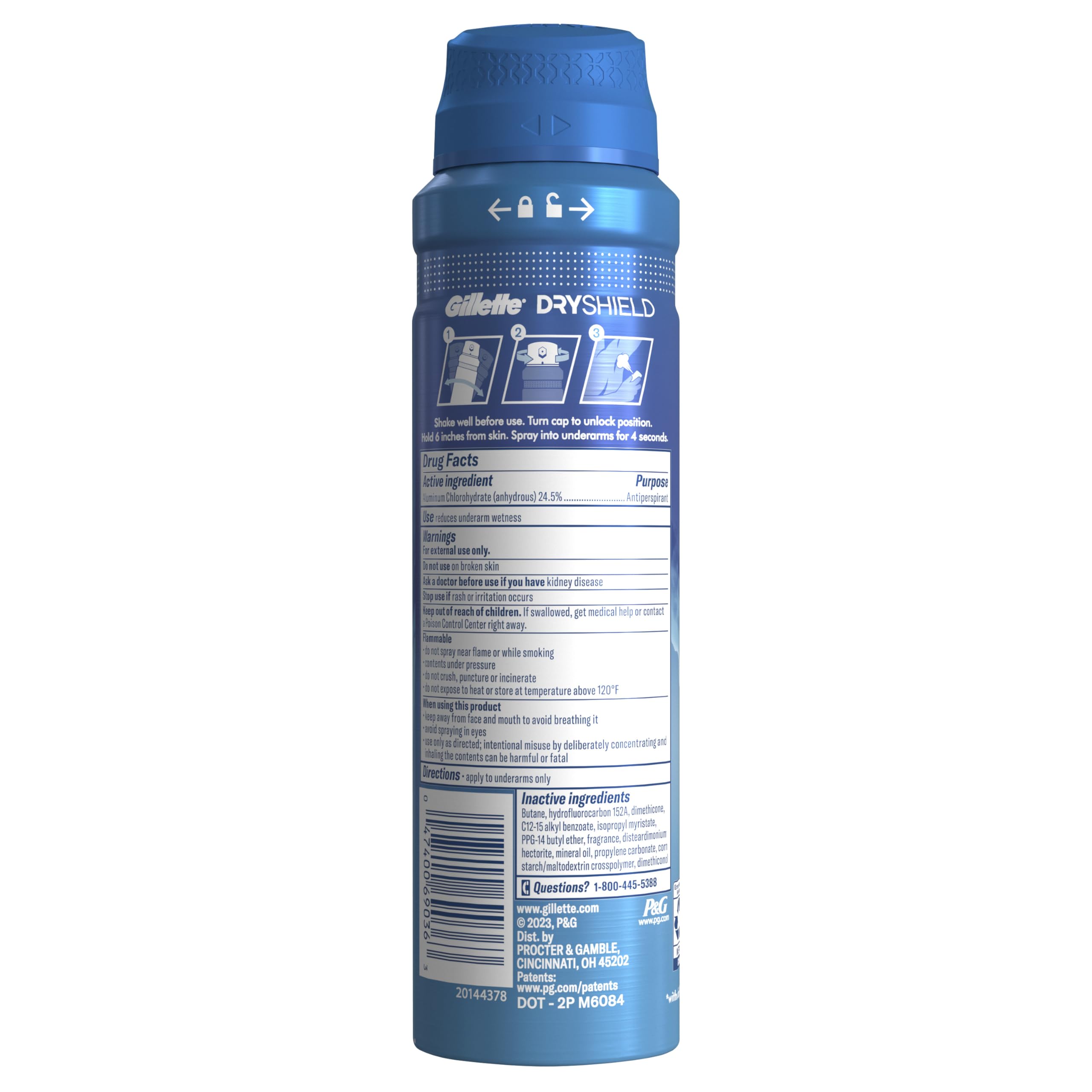 Gillette Arctic Ice label and texture imply anti-white mark technology.