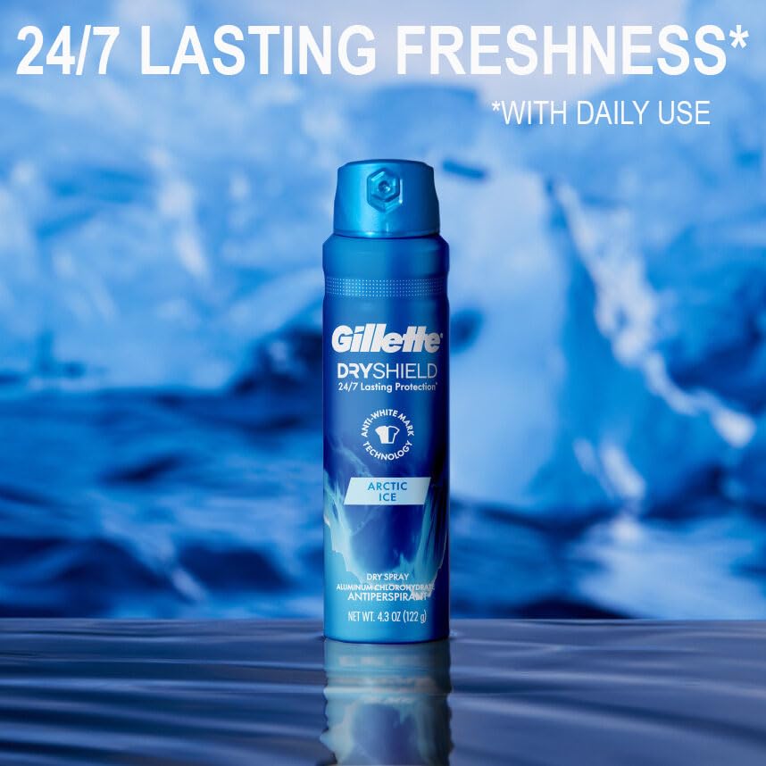 Gillette Arctic Ice label close-up emphasizes scent notes.
