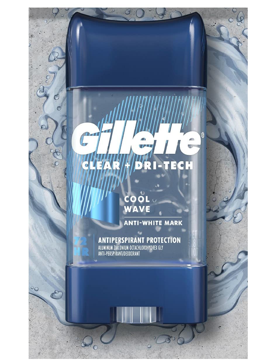 Gillette Endurance Clear Gel Deodorant Cool Wave dispensing mechanism reveals smooth, controlled release