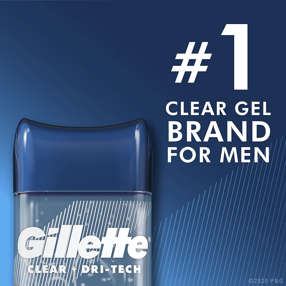 Gillette Endurance Clear Gel Deodorant Cool Wave back panel shows directions for use