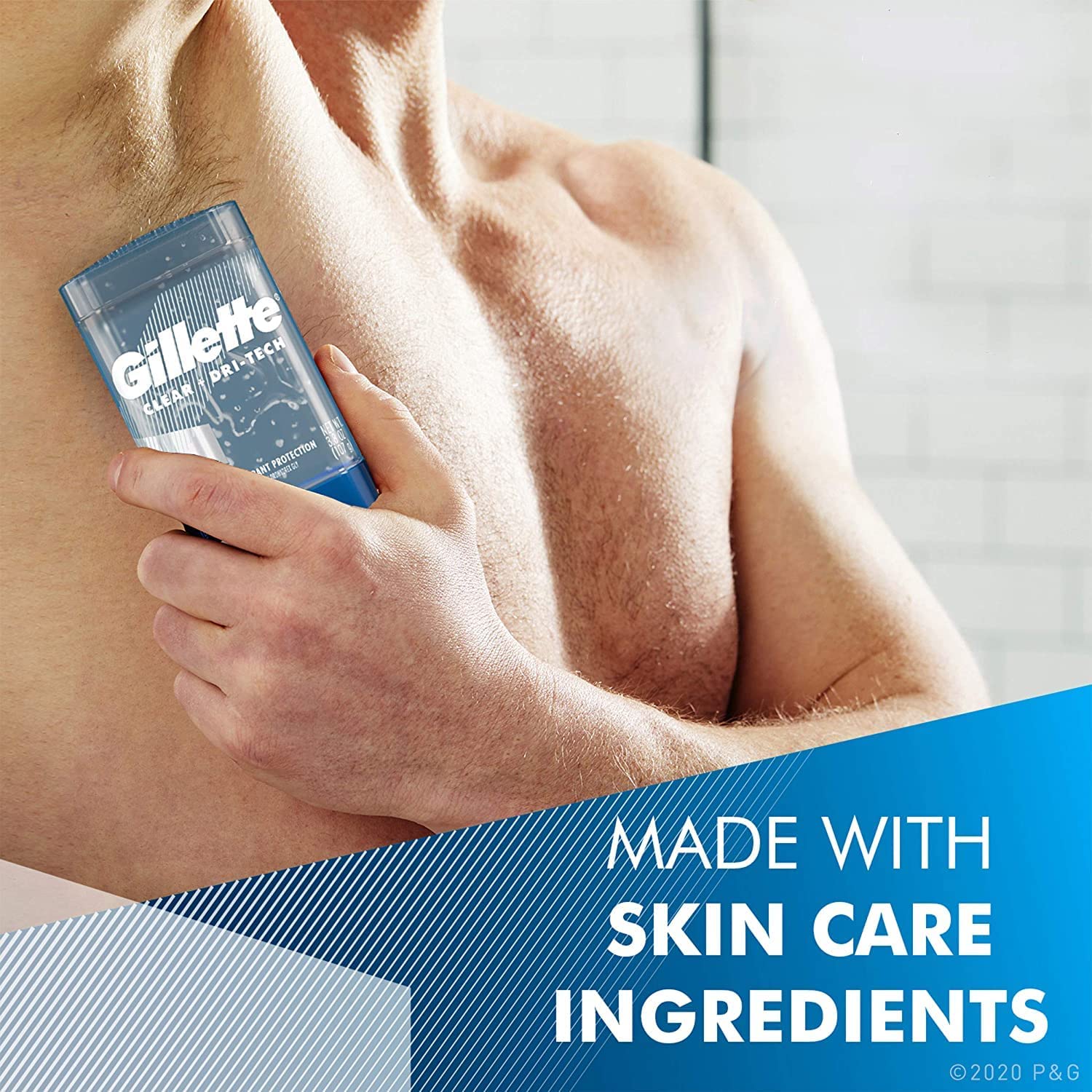 Gillette Endurance Clear Gel Deodorant Cool Wave cap demonstrates easy, quick application