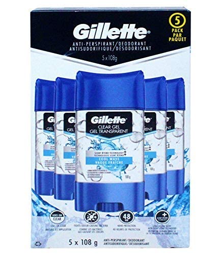Gillette Endurance Clear Gel Deodorant Cool Wave tube close-up highlighting smooth gel texture
