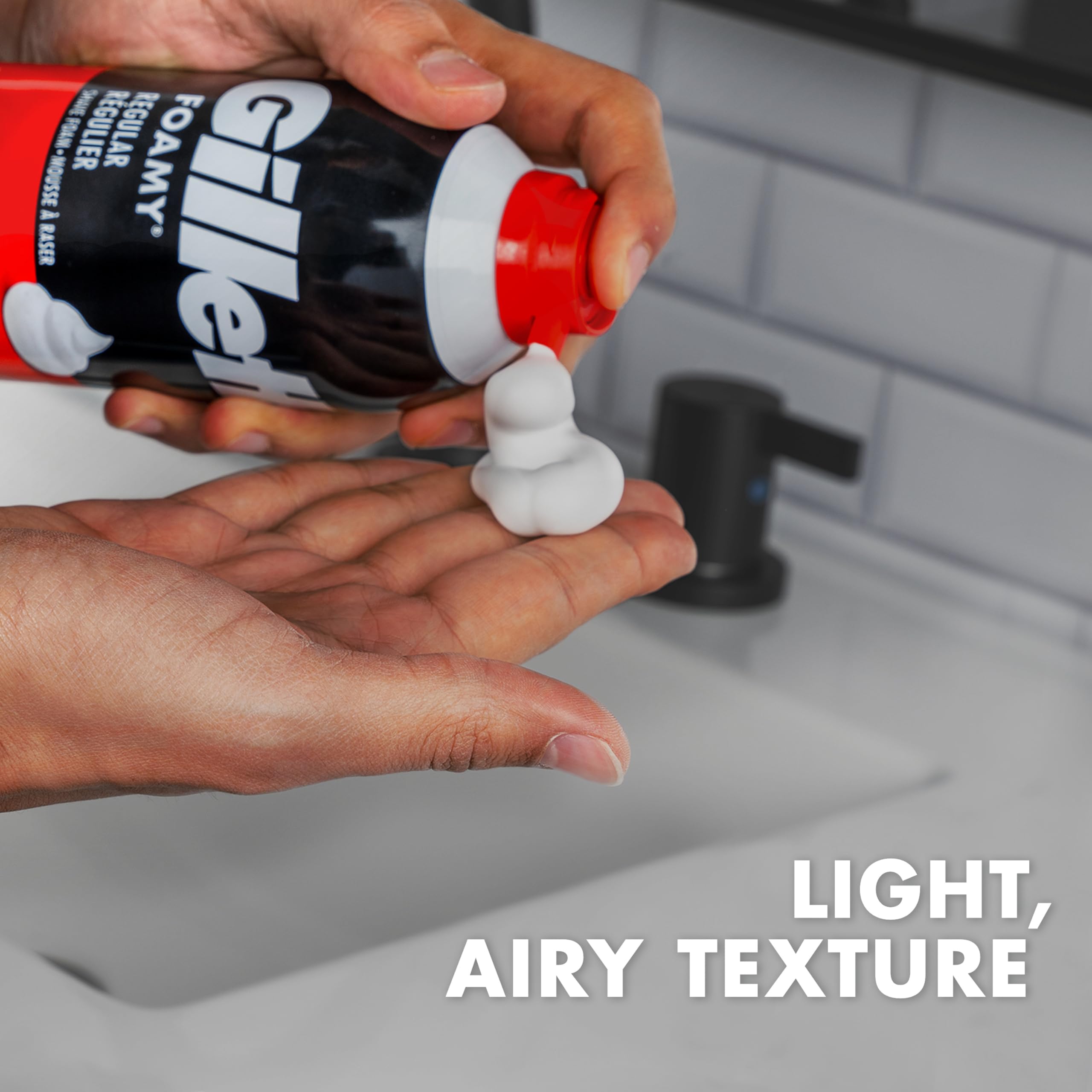 Gillette Foamy Classic with Comfort Glide for a smooth razor pass