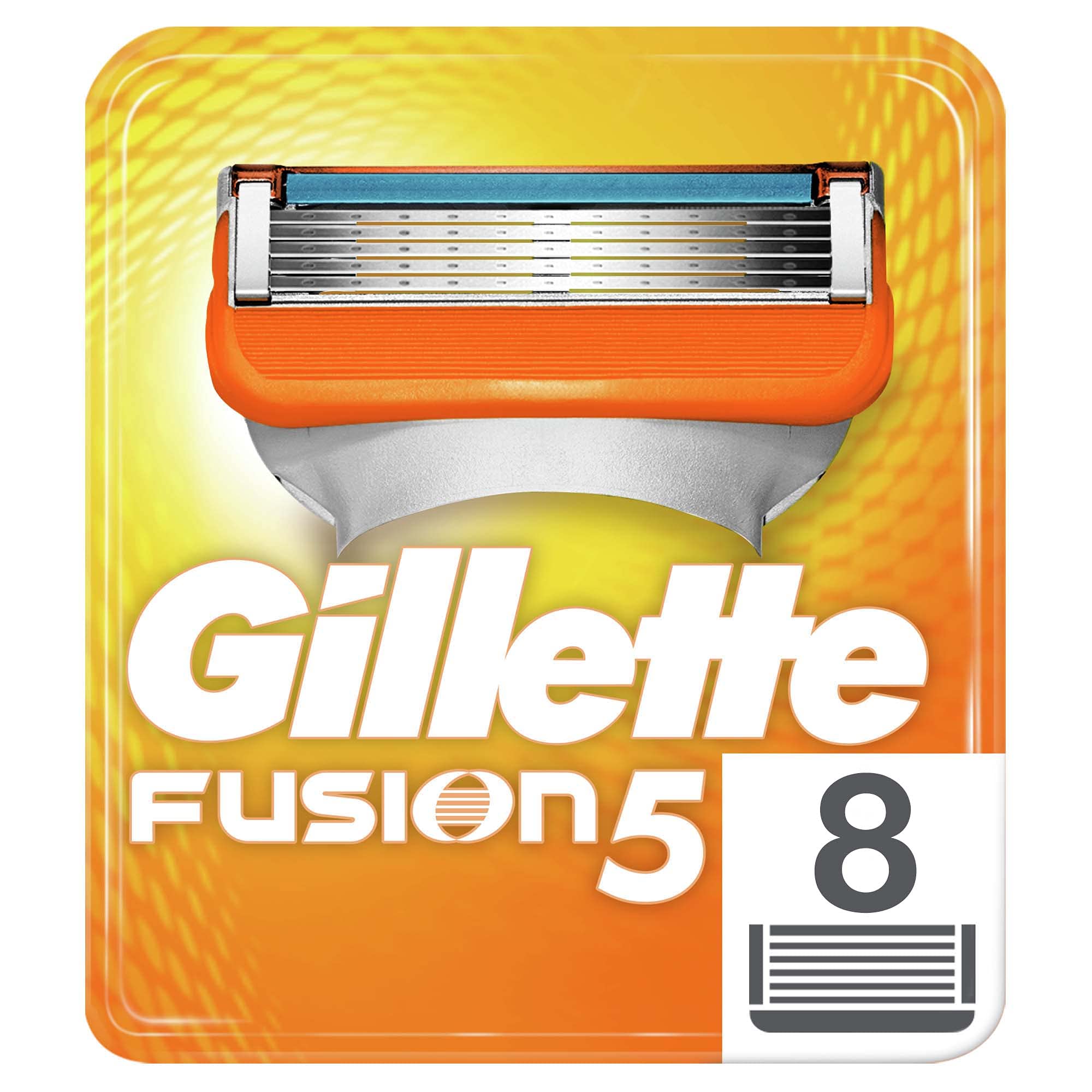 Gillette Fusion5 back view highlighting precision trimmer for difficult areas.