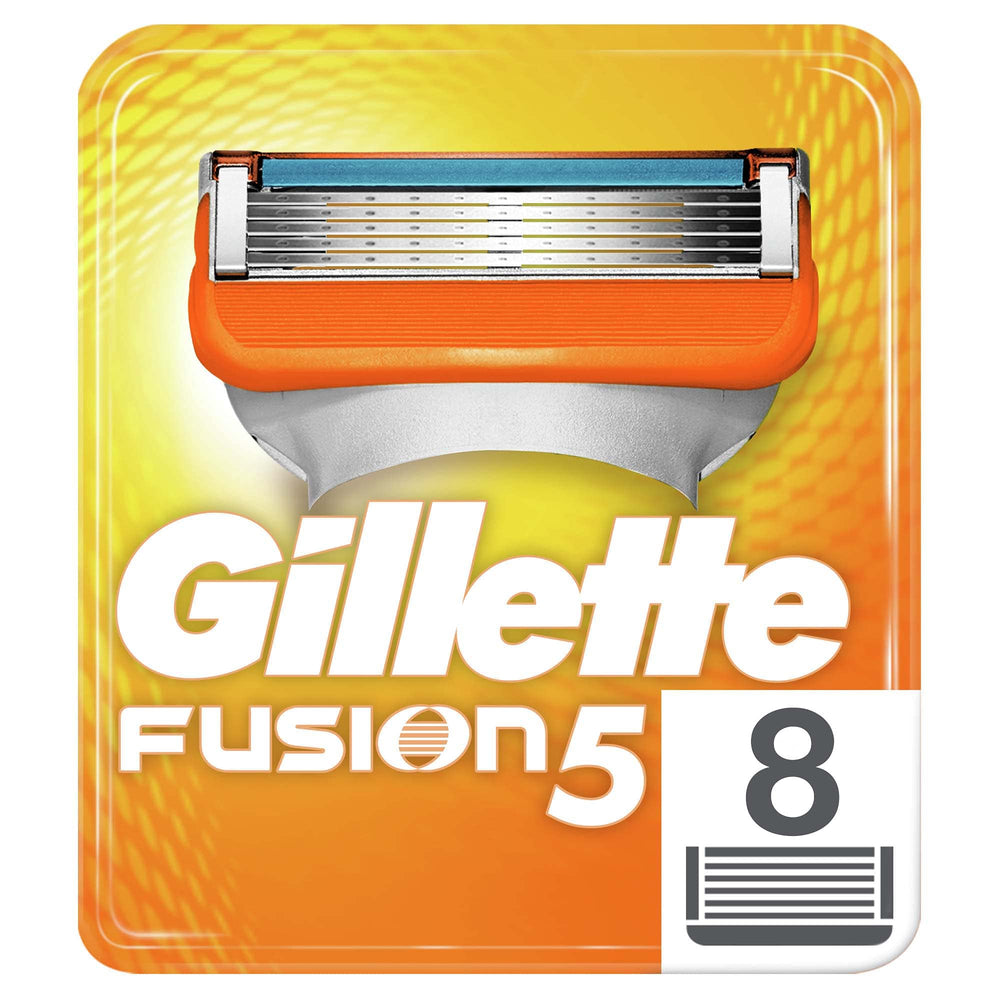 Gillette Fusion5 back view highlighting precision trimmer for difficult areas.