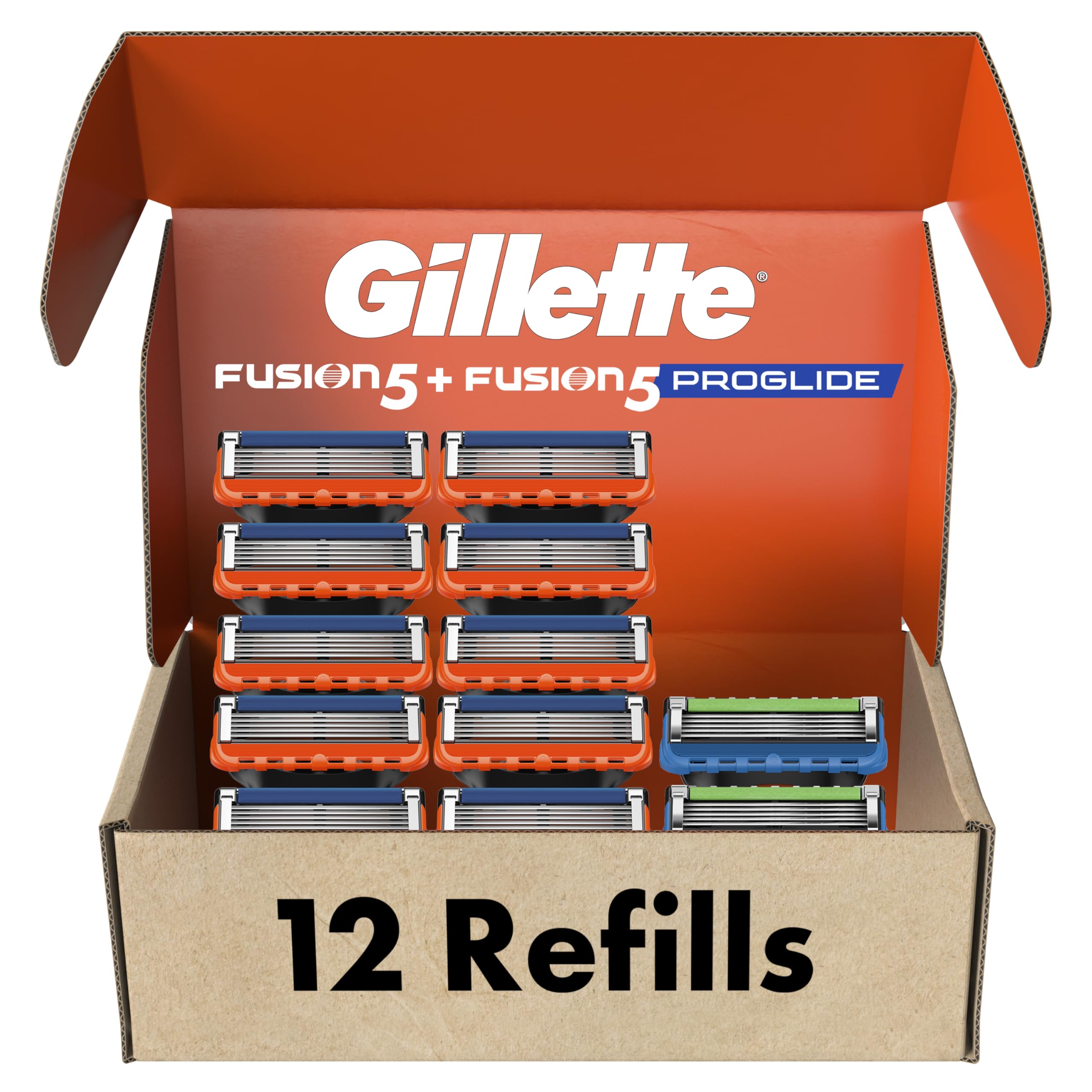 Gillette Fusion5 refills packaging shows value and long-lasting blades