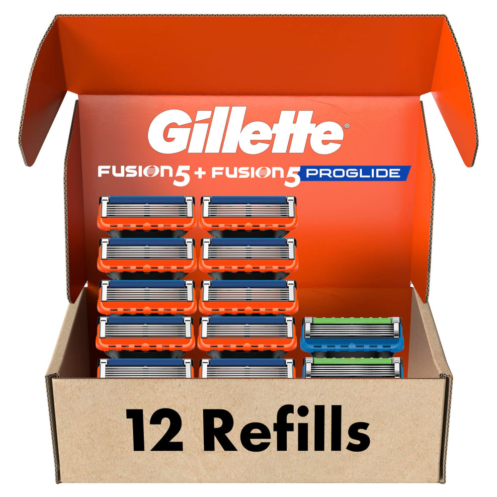 Gillette Fusion5 refills packaging shows value and long-lasting blades