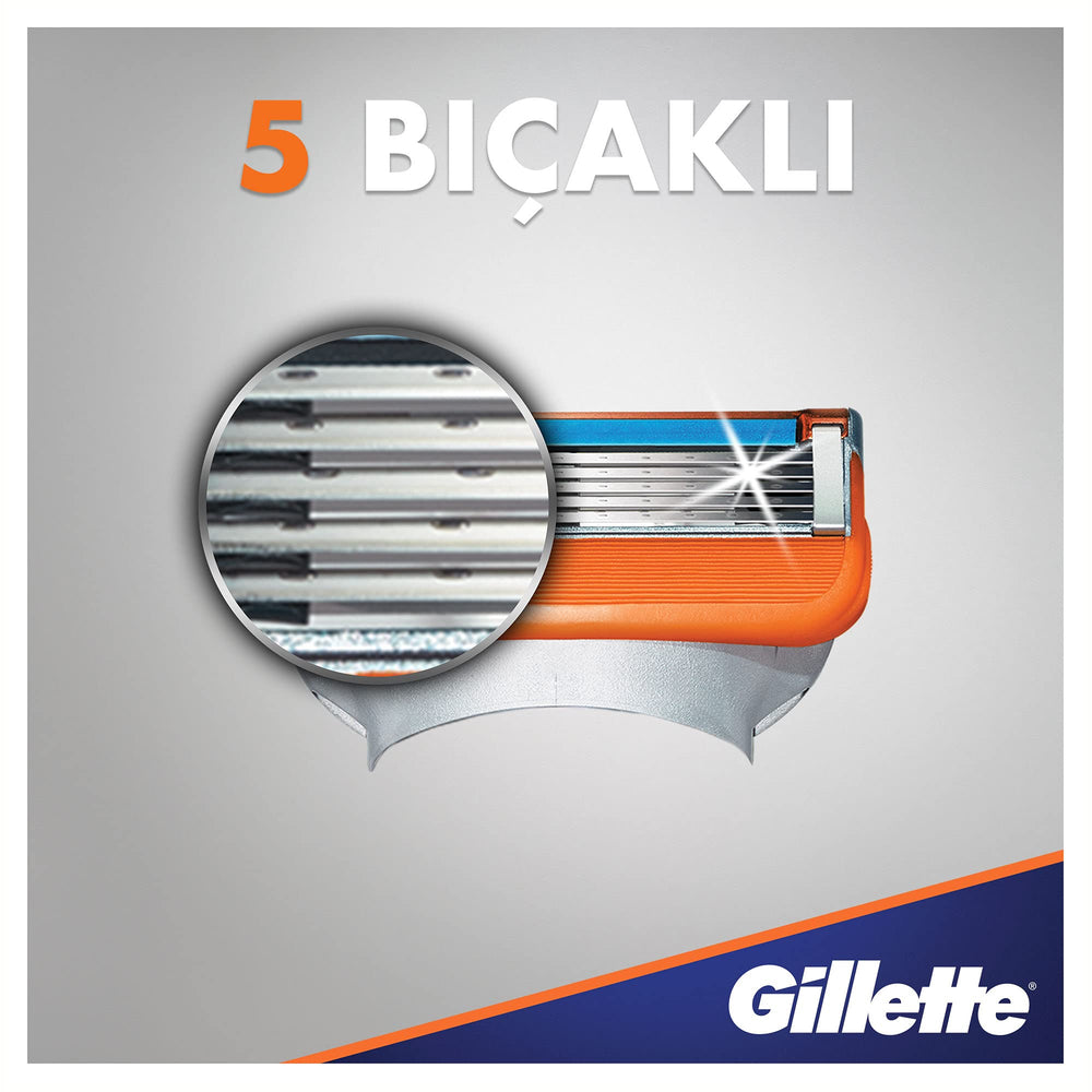 Gillette Fusion5 flexible guard close-up following facial contours.