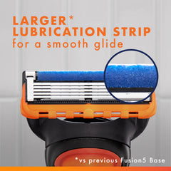 Flexible Comfort Guard follows facial contours for gentler passes on the skin.