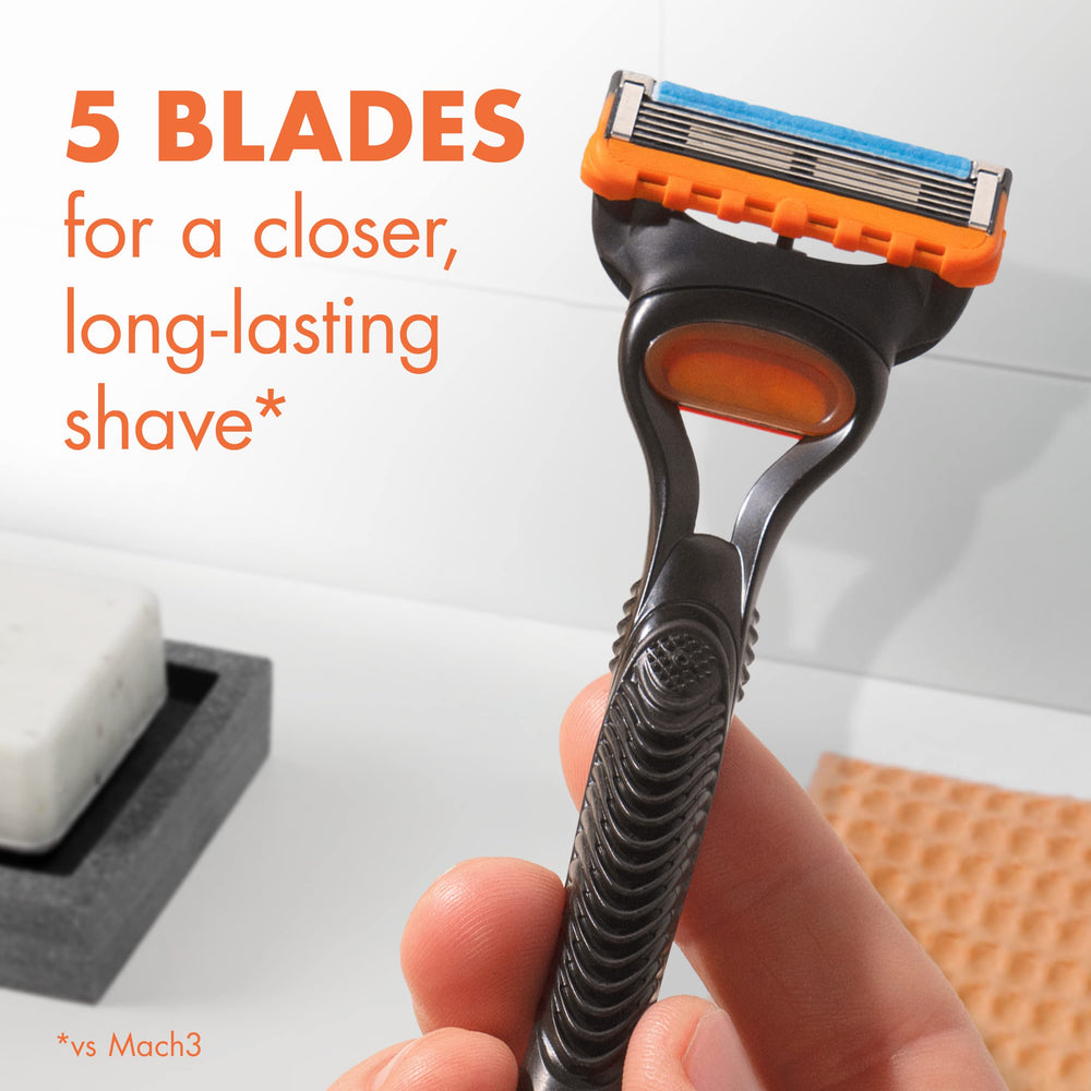 Gillette Fusion5 lubrication strip provides a smooth glide