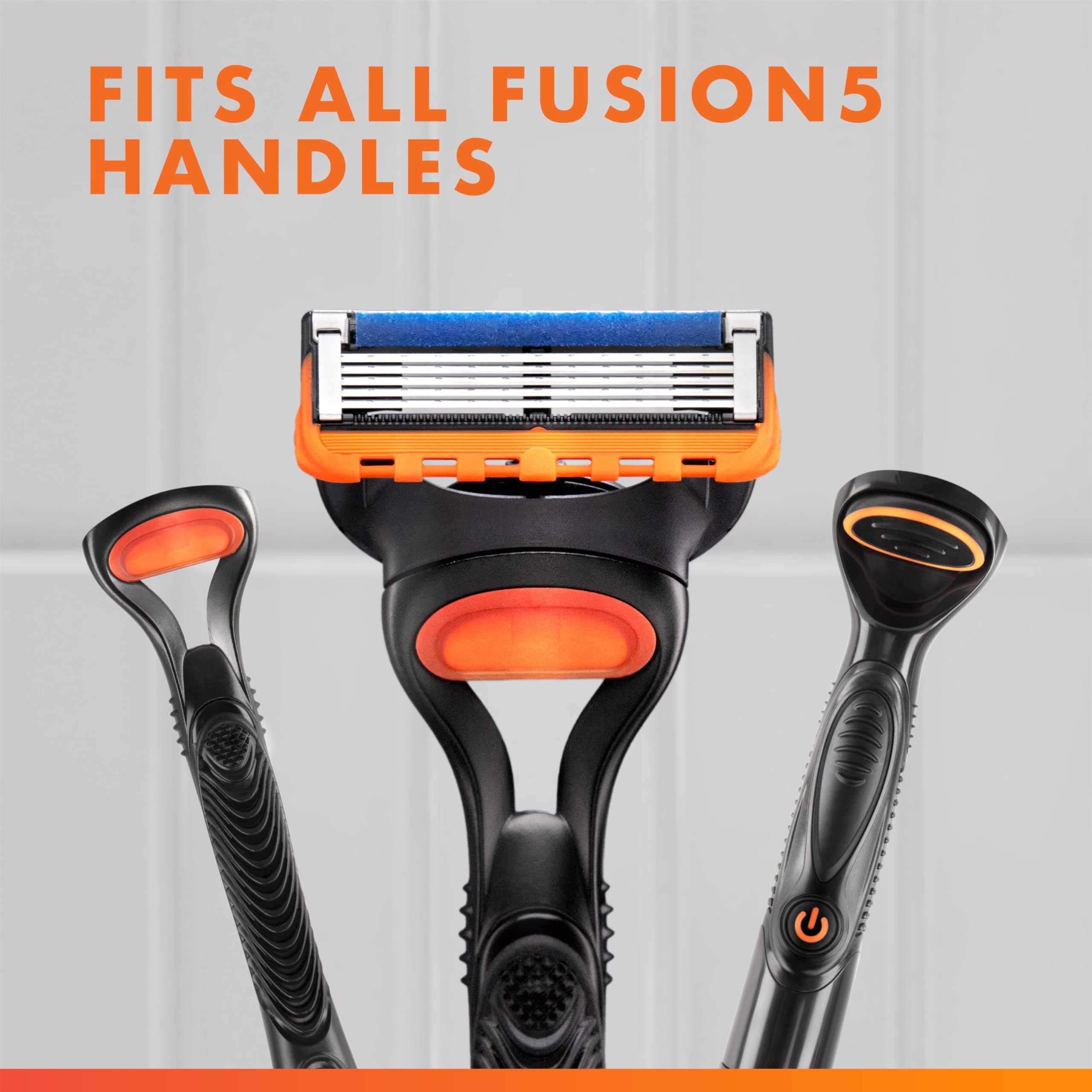 Gillette Fusion5 Power microcomb guides hairs toward blades efficiently.