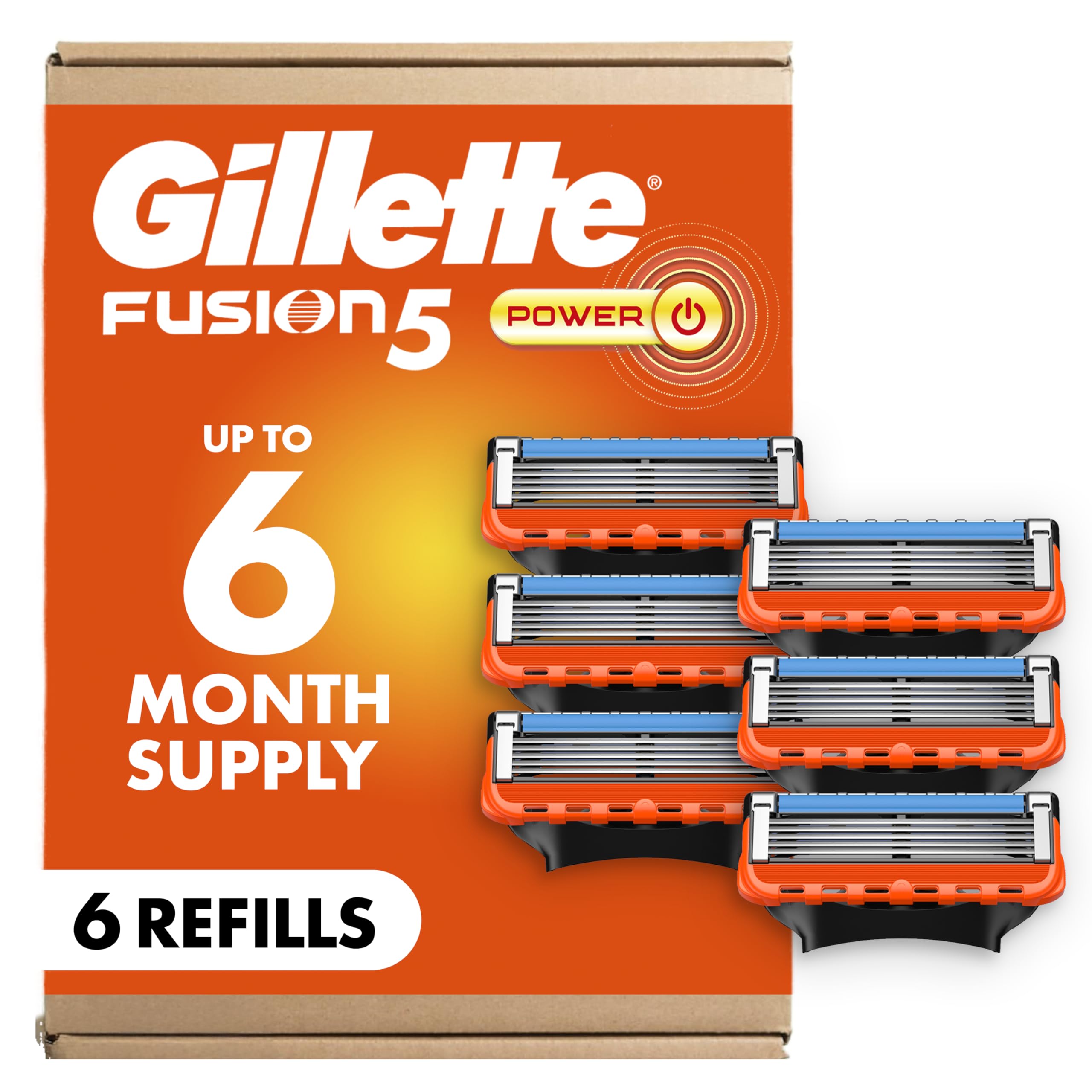 Gillette Fusion5 Power refill close-edge for a precise, smooth shave