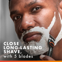 Gillette Fusion5 Power refill microfin-guard smoothing the skin