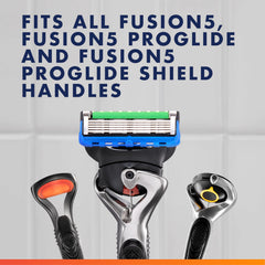 Gillette Fusion5 ProGlide lubrication strip detail for a smooth shave.