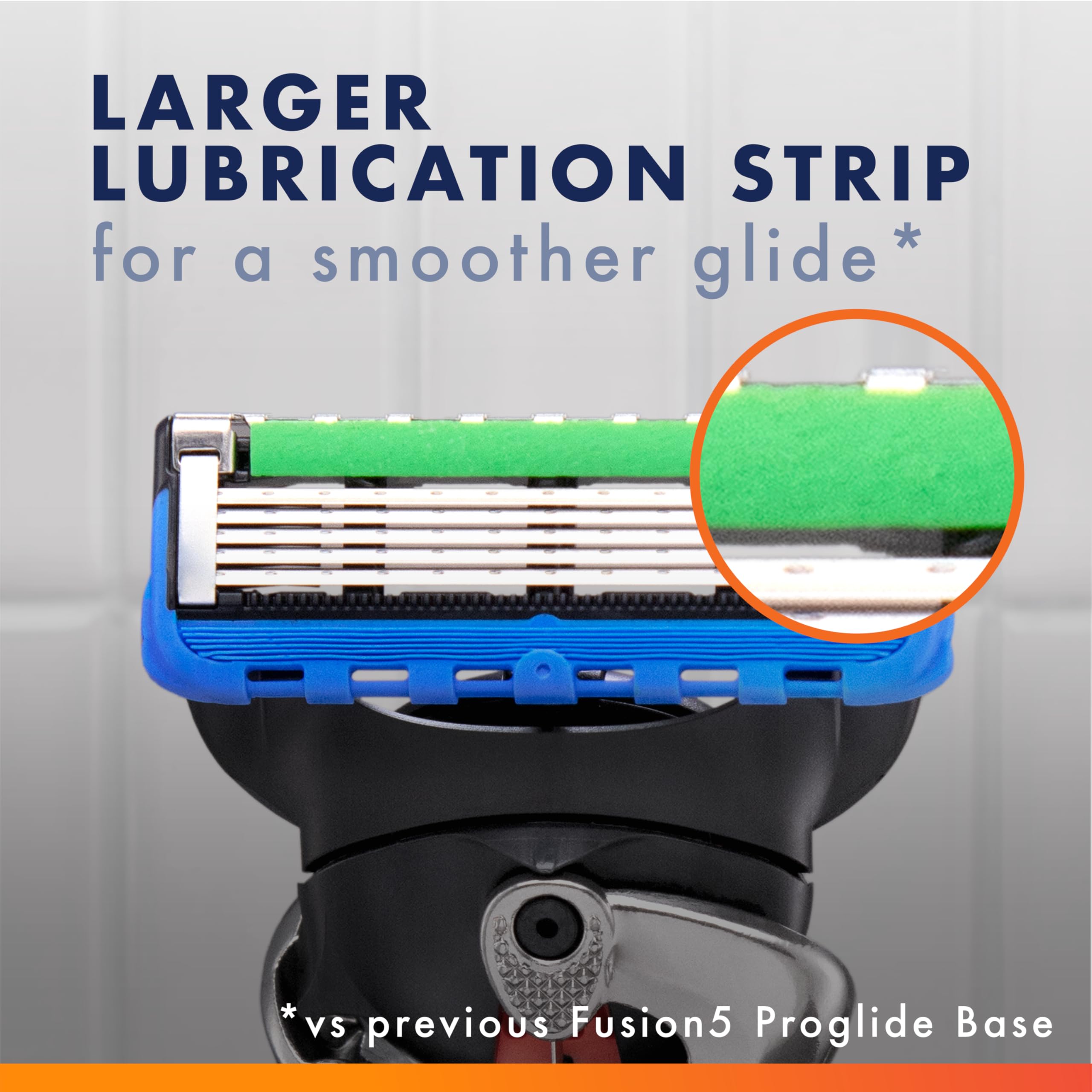 Gillette Fusion5 ProGlide back shows precision trimmer for grooming.