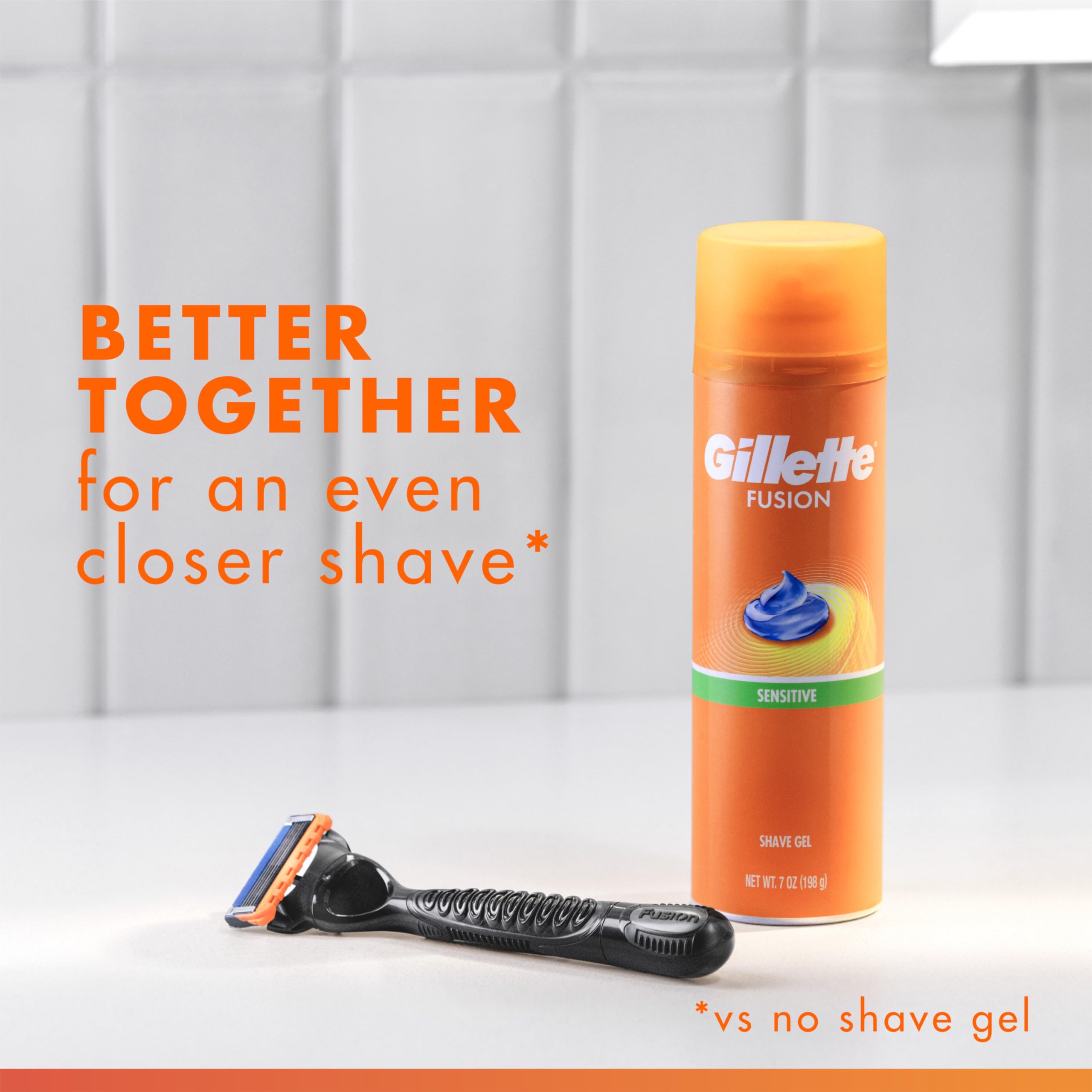 Almond oil ingredient highlight in Gillette Fusion5 Ultra Sensitive shave gel.